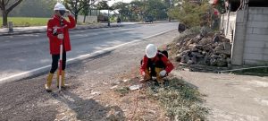 Diagram proteksi katodik pada pipa gas baja yang menggunakan metode geolistrik.